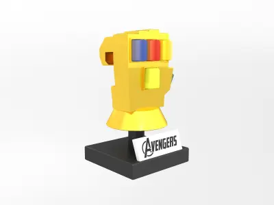 Lego Infinity Gauntlet v4 001 Low-poly 3D model