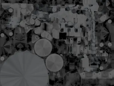 scaffold scaffolding tower with two people 3D model