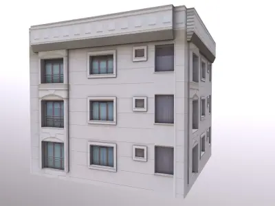 Architectural Building-2 Low-poly 3D model