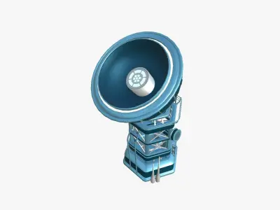 SciFi Antenna Tower A03 Blue - Sci Fi Exterior Design Low-poly 3D model