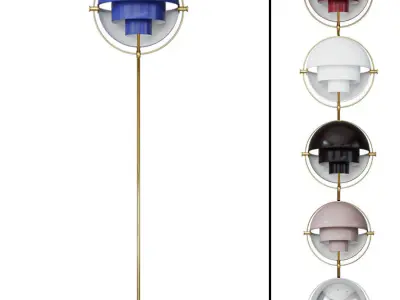Floor lamp Louis Weisdorff Multi-lite floor lamp 3D model