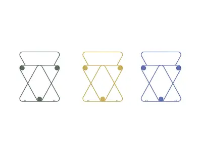 Outdoor Steel Bench Rib Design 3D model