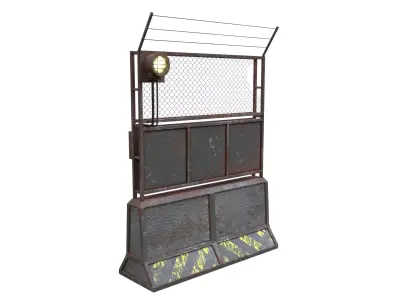 Concrete RoadBlock Barrier Barricade 3D model 18