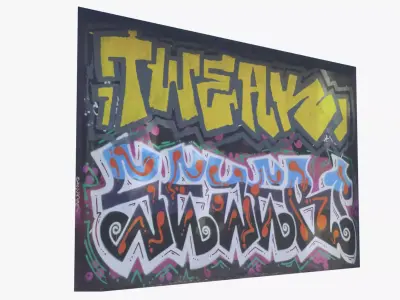 Graffiti wall XXIII 3D model