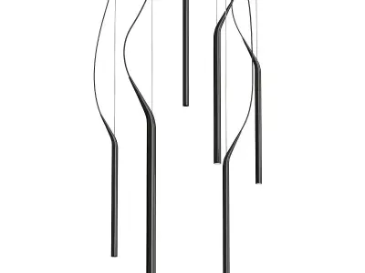 Pendant lamp black 3D model