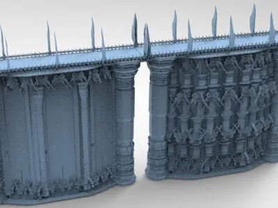 Dark Celtic Gods Tower Bridge 2 versions  3D model