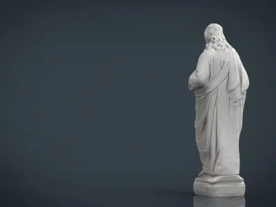 Sacred Heart of Jesus Low-poly 3D model