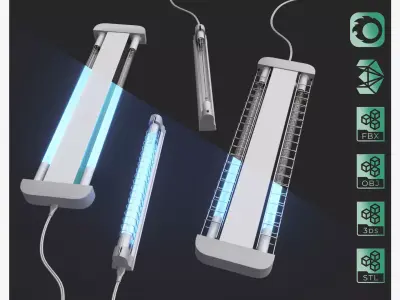 Ultraviolet Sterilization Desinfection Germicidal UV Lamps 3D model