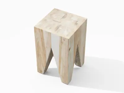 Tana Stool Low-poly 3D model