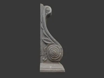 Decorative Architectural Corbel 3D Scan Low-poly 3D model
