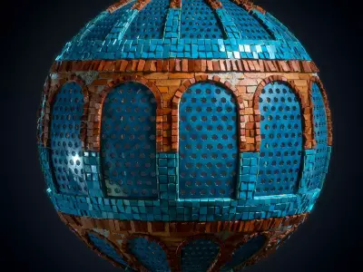 Traditional wall and window Middle East - VOL 02 - Maps - Sbsar Texture