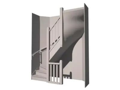 in house staircase 3D model