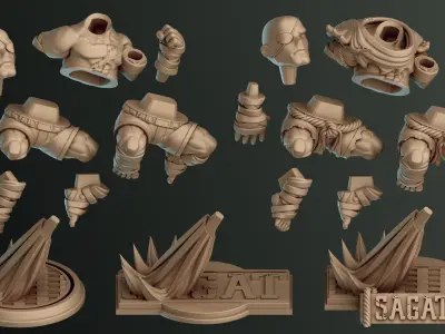 CUTE Street Fighter - SAGAT 3D print model