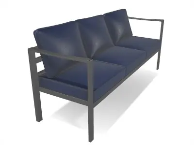 out bench sling fabric 011 Low-poly 3D model