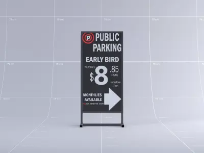 Toronto Parking Signage 01 3D model
