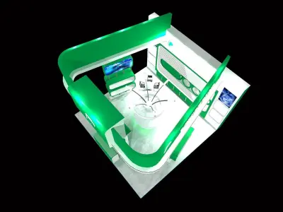 stall design Low-poly 3D model