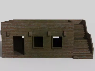 Game low poly Building Low-poly 3D model