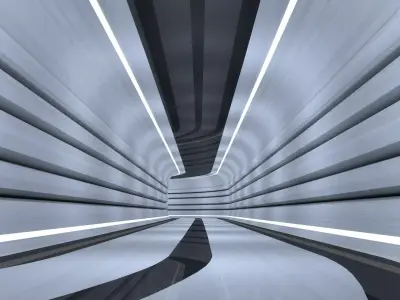 Sci Fi Highway Tunnel 3D model