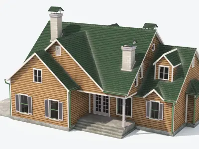Residential House 7 Low-poly 3D model