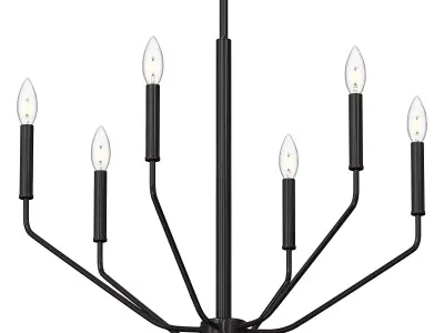 Millennium Lighting Laurell 6 Light Chandelier 3D model