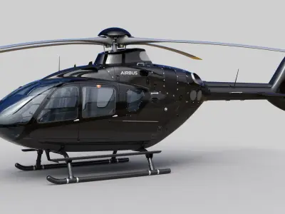  Airbus Helicopter H135 - Eurocopter EC135 Black with cockpit and interior 