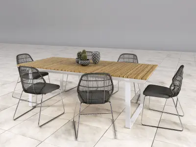 Chair Crinoline B and B Italia Outdoor 3D model