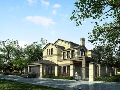 3D model of 2022 luxury fashion villa exterior 29 3D model