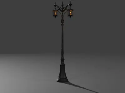 Classic Post Lamp 3D model