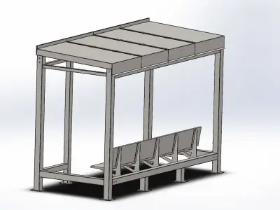 bus stop Free 3D print model