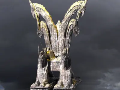 Black Adam Throne 4 3D model