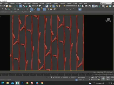 Garland of light bulbs Low-poly 3D model