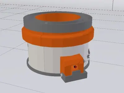 Sci-Fi Dropper 03 Low-poly 3D model