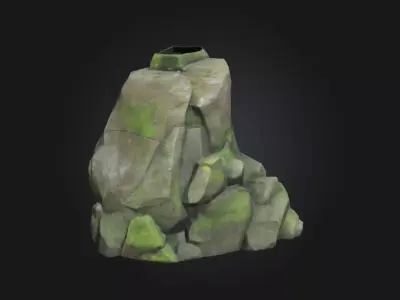 Mossy Boulder Formation  Natures Ancient Guardians 3D model