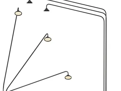 roche bobois nomad floor lamp 3D model