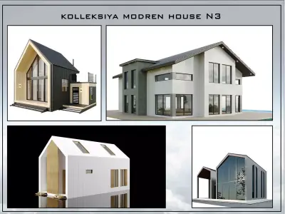 kolleksiya modren house N3 Low-poly 3D model