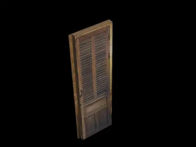 Antique Wooden Door 3D model