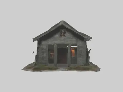 Creepyforestcabinm 1 Low-poly 3D model