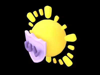 UV Reflection Icon v1 003 Low-poly 3D model