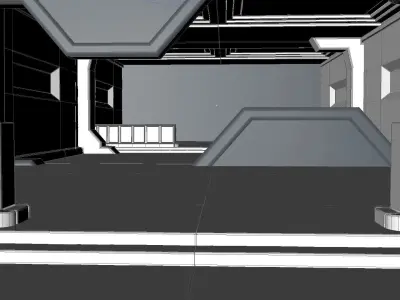 Sci Fi Room Low-poly 3D model