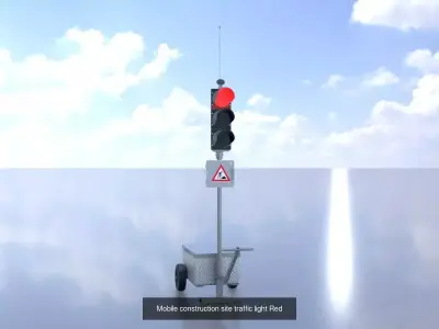 Mobile Construction-Site Ttraffic-Lights All Versions  3D Model Pack