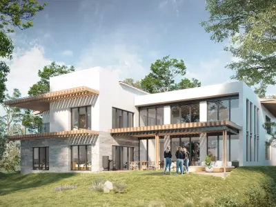 House Eli Exterior Scene low poly Low-poly 3D model