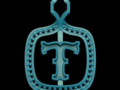 T Letter Pendant 3D print model purchase