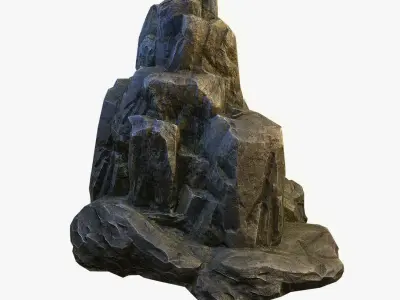 Mossy Boulders Collection Low-poly 3D model