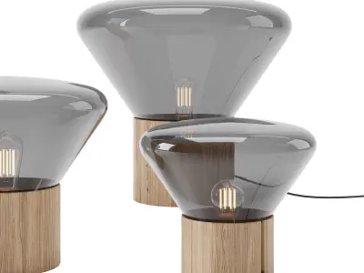 Muffins Oak Lamp by Brokis 3D model