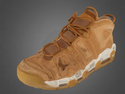 3D Nike Air More Uptem model Low-poly 3D model