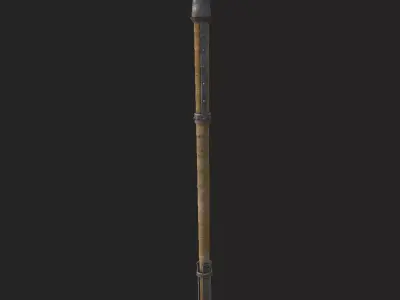 Medieval Viking Standing Torch - Game Ready PBR Asset Free low-poly 3D model