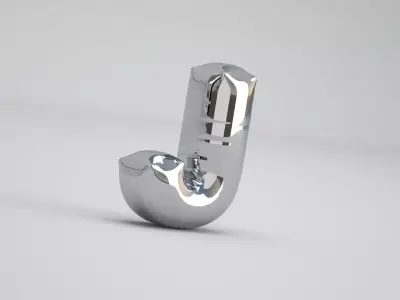 J Balloon Silver 3D model