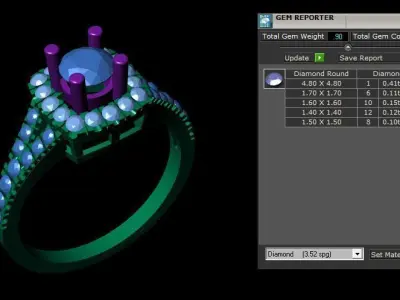 Diamond Ring 3D print model 89