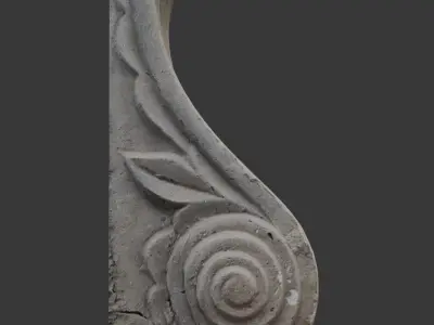 Decorative Architectural Corbel 3D Scan Low-poly 3D model