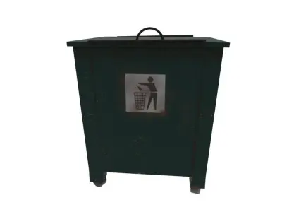 Street garbage can Free low-poly 3D model
